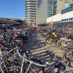 Bicycle parking in Amsterdam (Netherlands)