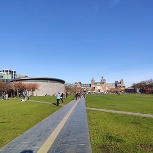 Spring Day at Museumplein, Amsterdam (Netherlands)