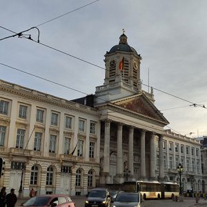 Brussels-Luxembourg Railway Station (former building) in Brussels, Belgium