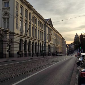 Rue de la Régence street in Brussels (Belgium)