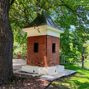 Wachthaus (Guardhouse) in Retiro Park, Madrid (Spain)
