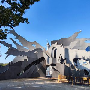 Dragon of St. George sculpture in Barcelona (Spain)