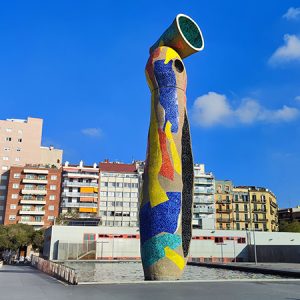 "Woman and Bird" sculpture in Barcelona (Spain)