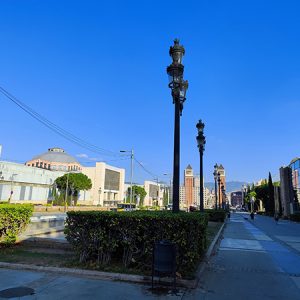 Avinguda de la Reina Maria Cristina avenue in Barcelona (Spain)