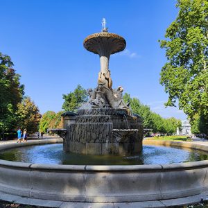 Galapagos Fountain in El Retiro Park, Madrid (Spain)