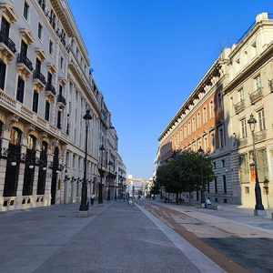 Calle de Alcalá street in Madrid (Spain)
