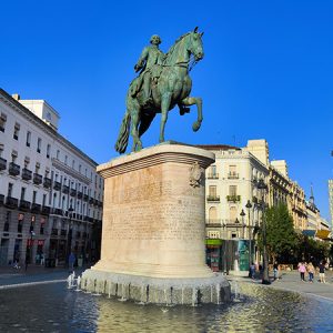 Monument to King Charles III in Madrid (Spain)