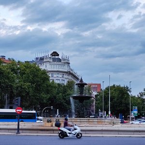 Artichoke Fountain in Madrid (Spain)